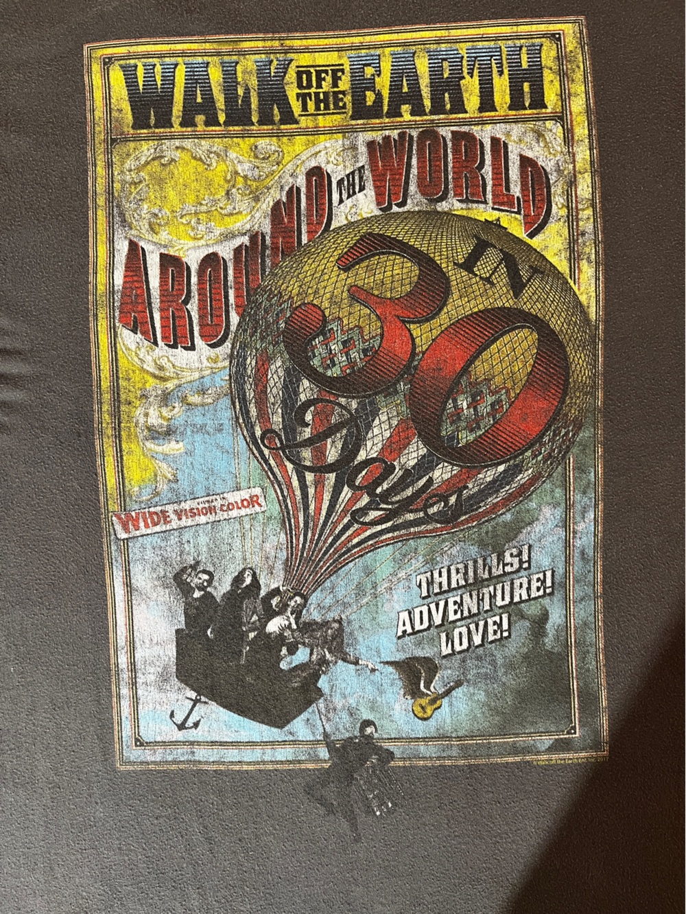 Next Level Apparel - walk off the earth - Black Short Sleeve Tee Vintage Graphic - Picture 2 of 8
